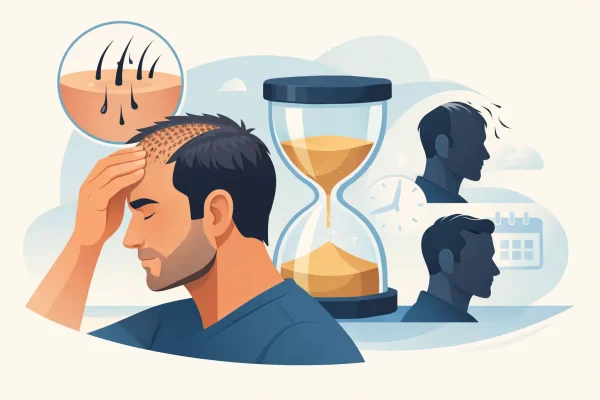 Chute de choc après greffe capillaire: combien de temps ?