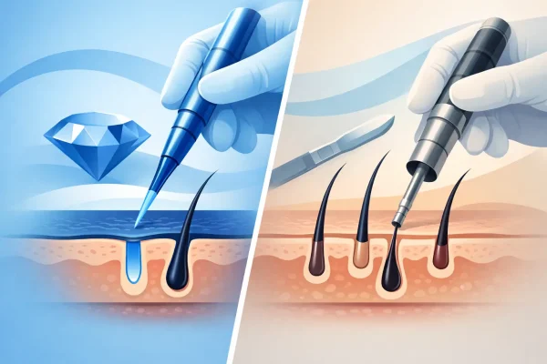 Sapphire FUE vs FUE classique: différences